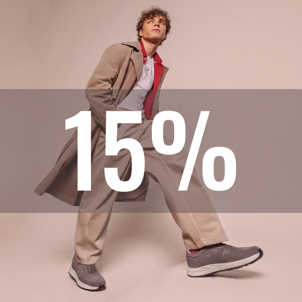 Скидка 15% на мужскую обувь